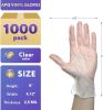Disposable Vinyl Synthetic Pack of 1000 Gloves; Large. Clear Non-Sterile Ambidextrous Hand Covers for Home; Kitchen; Cleaning; Cooking; Everyday Use