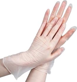 Disposable Vinyl Synthetic Pack of 1000 Gloves; Large. Clear Non-Sterile Ambidextrous Hand Covers for Home; Kitchen; Cleaning; Cooking; Everyday Use